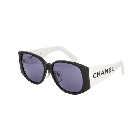 black on black chanel|chanel black and white sunglasses.